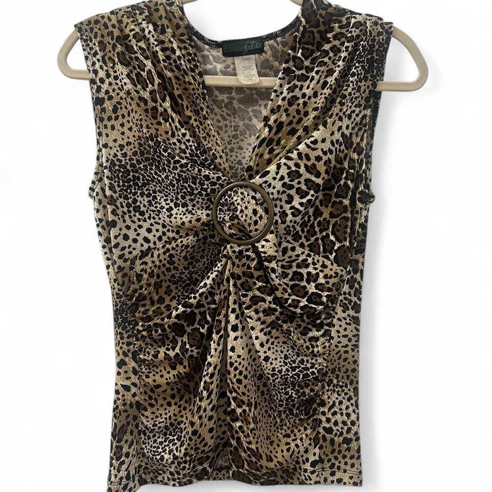 Y2K animal print blouse 🤎🖤